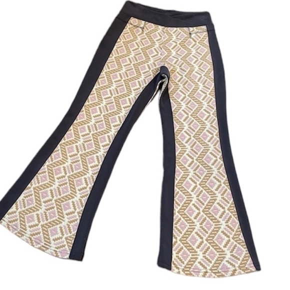 Free People Movement Flare Wide Leg Leggings Aztec quilt panel design - Picture 1 of 6